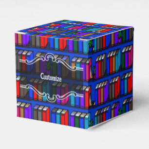 Ballotins Little Library Book Shelts Blue Cube