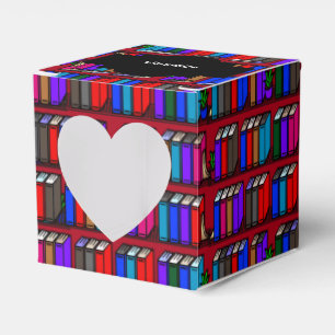 Ballotins Little Library Book Shelts Red Heart