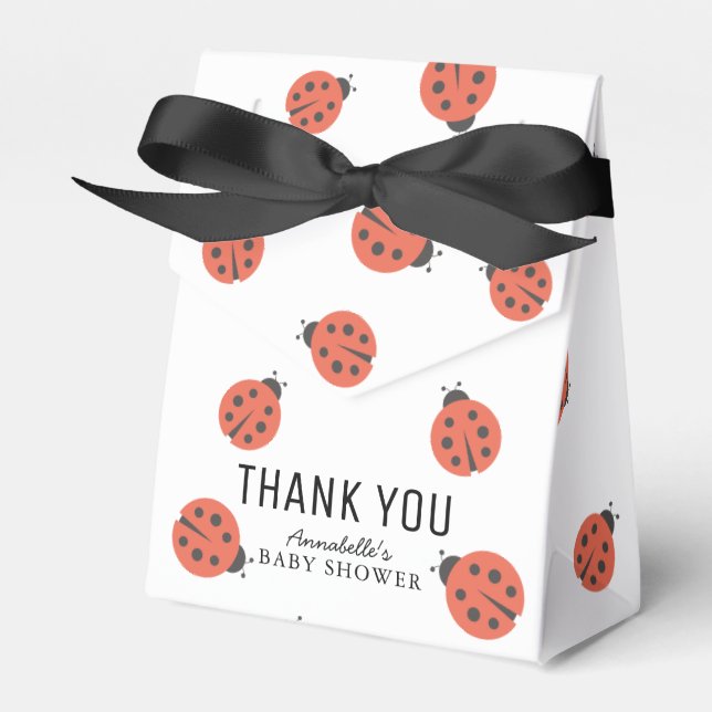 Ballotins Little Log Ladybug Baby shower Ballotin (Verso)