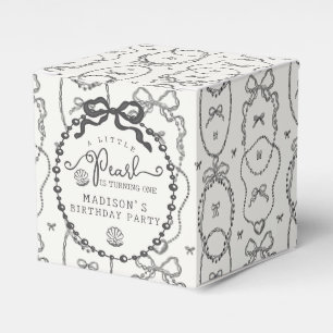 Ballotins Little Pearl Black Coquette Bow fête d'anniversair