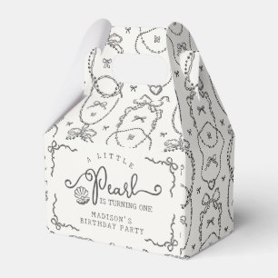 Ballotins Little Pearl Black Coquette Bow fête d'anniversair