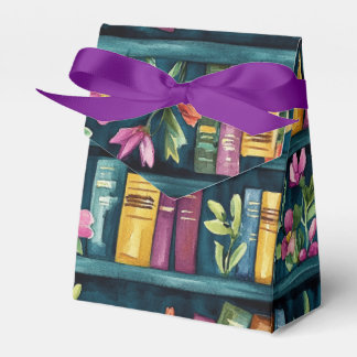 Ballotins Livres violets, jaunes et bleus avec des fleurs