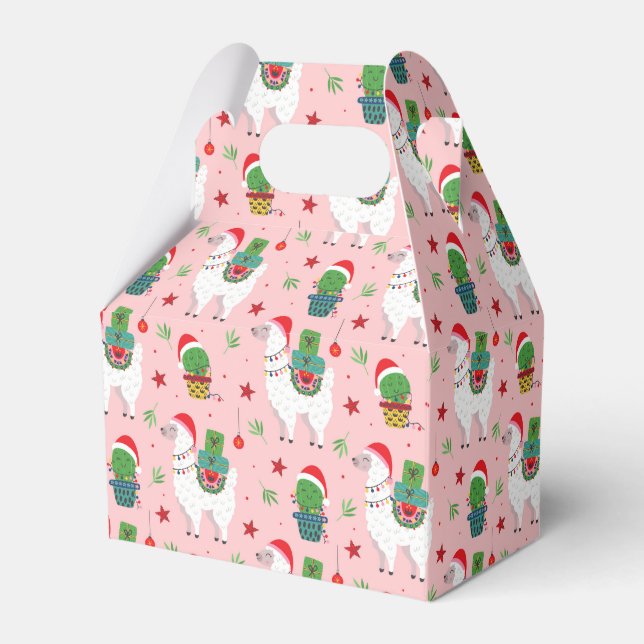 Ballotins Llamas et cactus Motif de Noël (Verso)