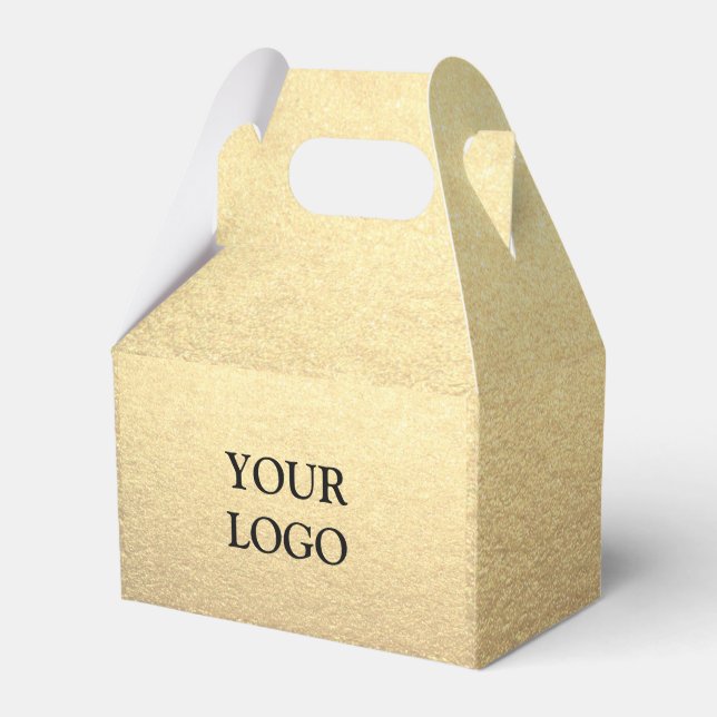 Ballotins Logo cadeau Simple Clean Gold Business ici (Verso)