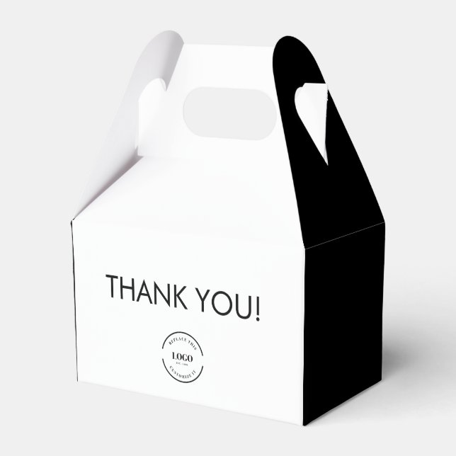 Ballotins Logo personnalisé simple Merci noir blanc  (Verso)