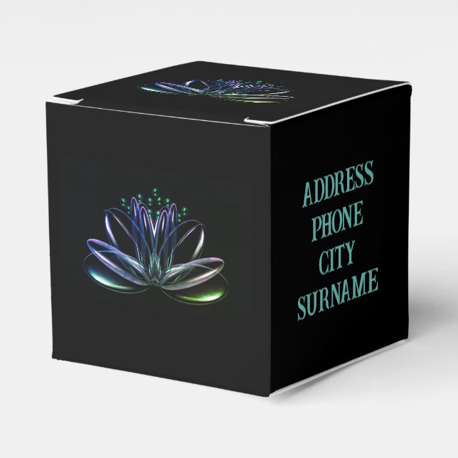 Ballotins Lotus flower azure, arrière - plan, Personnalisé (Verso)