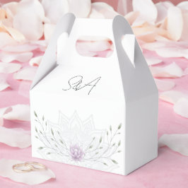 Ballotins Lotus simple feuille et rose avec Mariage Mandala