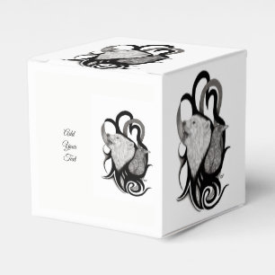 Ballotins Loup blanc avec art tribal coréen