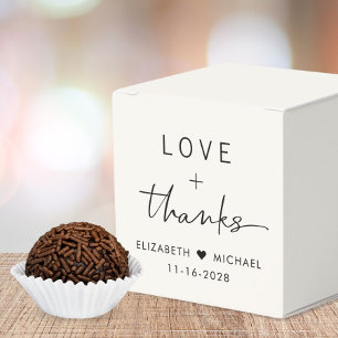 Ballotins Love And Thanks Cream Mariage