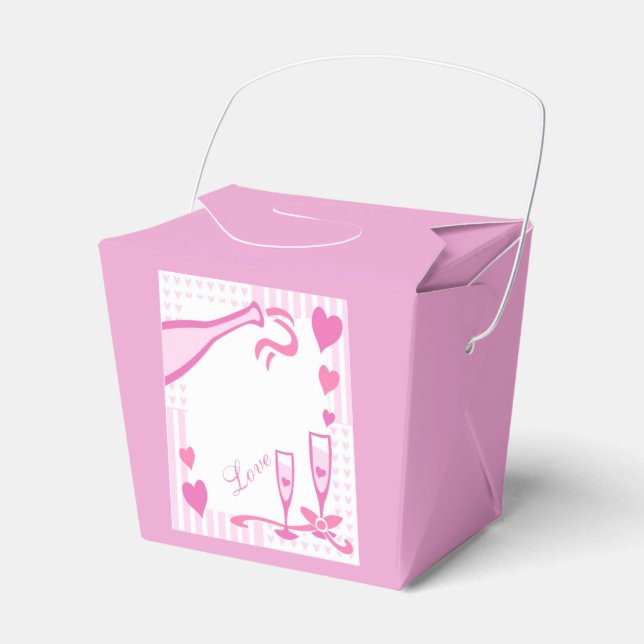 Ballotins Love Champagne&Hearts Ballotin de prise rose pâle (Verso)