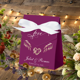 Ballotins Love & Heart Personnalisé - Prune
