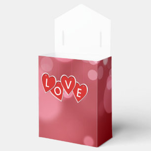 Ballotins Love Lettering Red Hearts