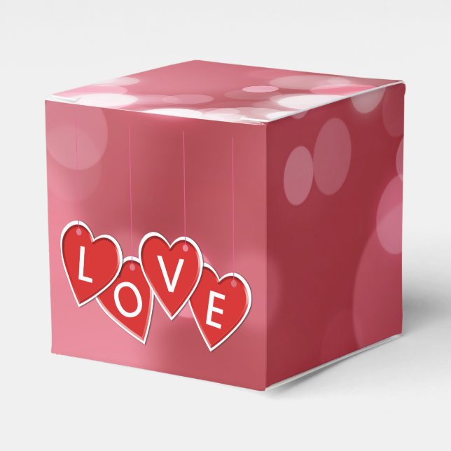 Ballotins Love Lettering Red Hearts (Verso)