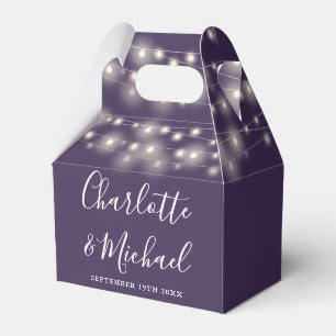 Ballotins Lumières de chaîne violettes avec écriture signatu