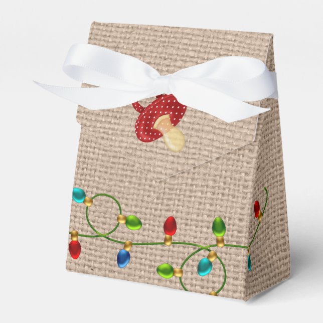 Ballotins Lumières de Noël Faux Burlap Tent Ballotin (Verso)