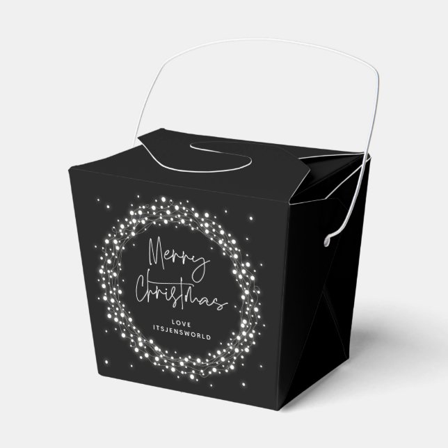 Ballotins Lumières de Noël Joyeux Noir (Verso)