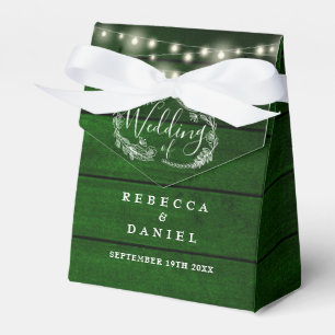 Ballotins Lumières Guirlande Vert Bois Floral Mariage Rustiq