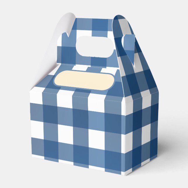 Ballotins Lunch Box Vichy bleu marine (Verso)