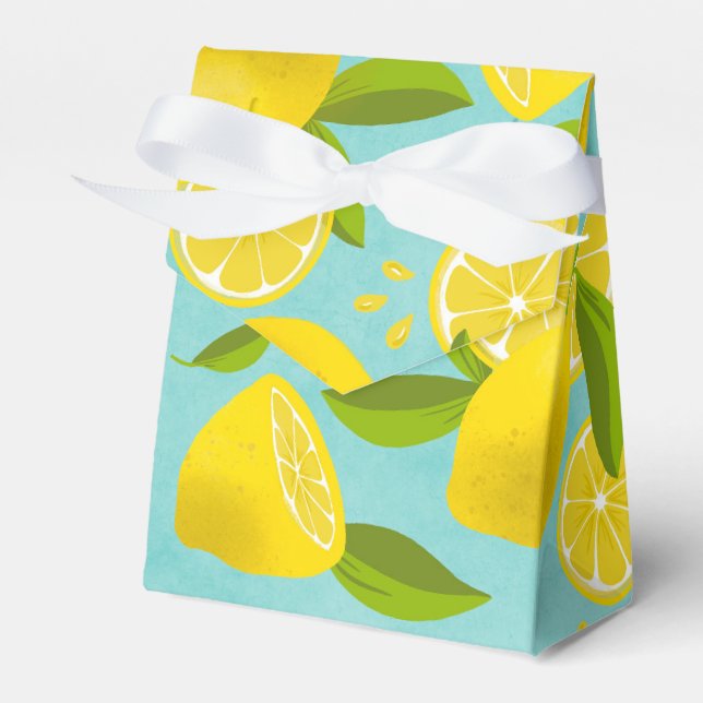 Ballotins Lush Lemon - turquoise Fête Boîte de Faveur (Verso)
