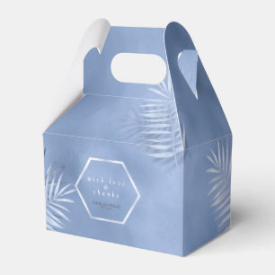 Ballotins Lush Palm Leaf Mariage Merci Windsor Blue ID956