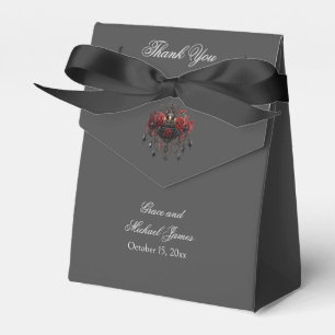 Ballotins Lustre gothique noir complexe avec Rose