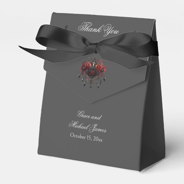 Ballotins Lustre gothique noir complexe avec Rose (Verso)