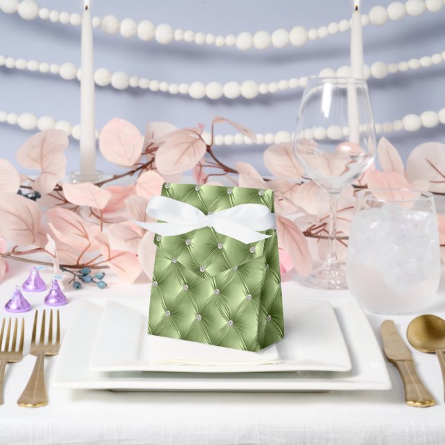 Ballotins Luxe Glam Sage Green Faux Velvet (Mariage)