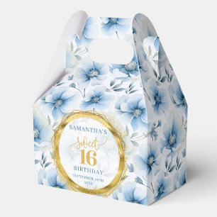 Ballotins Luxe Sweet 16 Dusty Blue Gold Parties scintillant 
