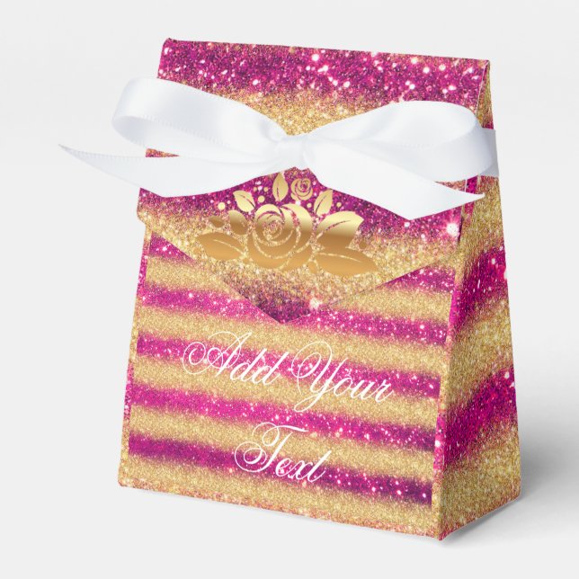 Ballotins Luxueux Monogrammé Populaire Rose Paillettes Or (Verso)