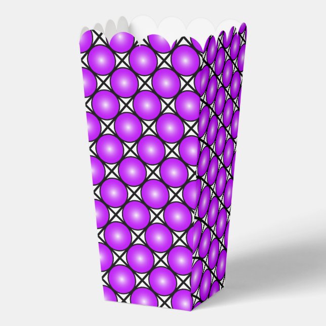Ballotins Magenta Pink Dots Black White Lattice Pattern (Recto)