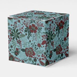 Ballotins Magnifique motif floral bleu pastel de style rétro