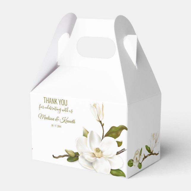 Ballotins Magnolia Floral Mariage (Verso)