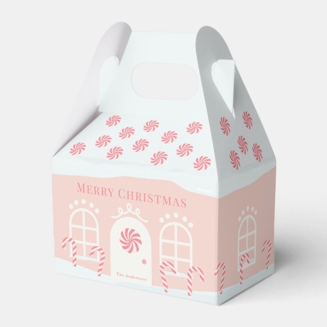 Ballotins Maison en pain d'épices rose Noël (Verso)