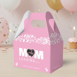 Ballotins Maman Chargeant une Photo d'Échographie Rose Fête