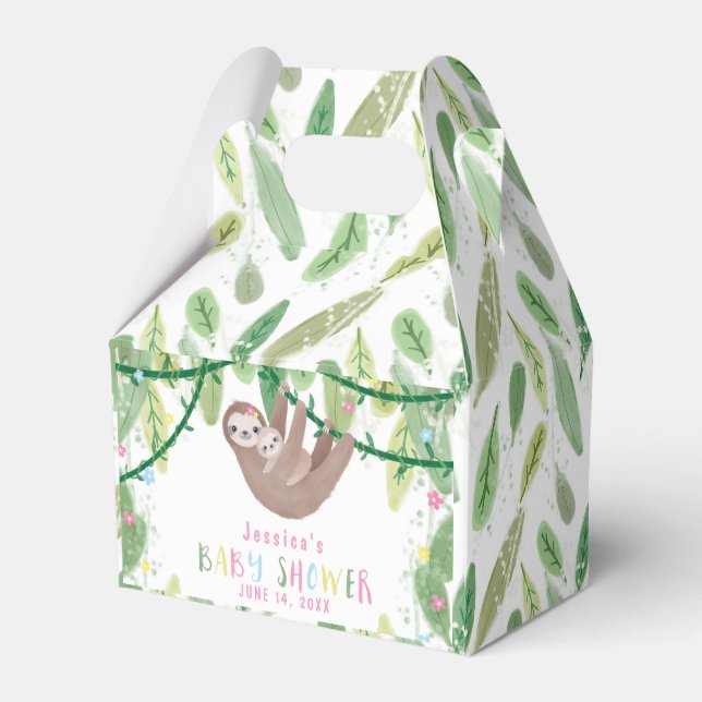 Ballotins Maman et bébé baby shower fille paresseuse (Arrière)