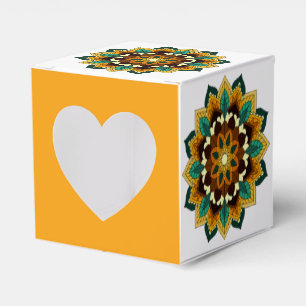 Ballotins Mandala Motif 2002 en jaune et bronzette