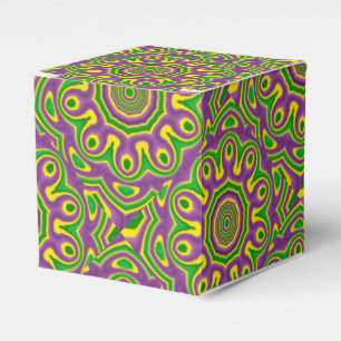 Ballotins Mandala pourpre jaune vert de motif de mardi gras