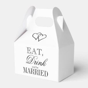 Ballotins Mangez boire et être marié citation mariage boîte 