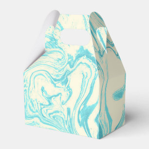 Ballotins Marbre cool design en Turquoise et Crème