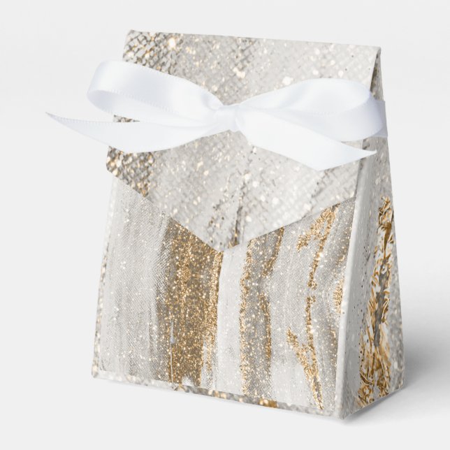 Ballotins Marbre de luxe Gold Strokes blanc et gris (Verso)