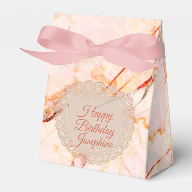 Ballotins Marbre rose Chic Personnalisé (Verso)