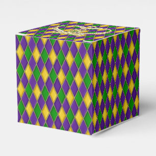 Ballotins Mardi Gras Harlequin motif avec couronne