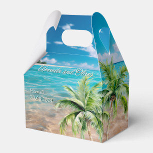 Ballotins Marées Turquoise Tropical Palm Tree Beach Mariage
