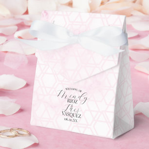 Ballotins Mariage Abstrait Rose Script Noir