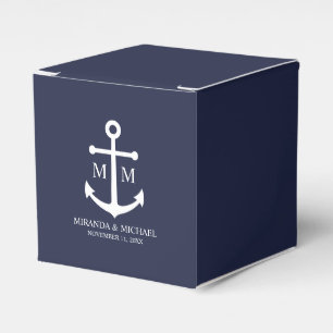 Ballotins Mariage Ancre bleu marine