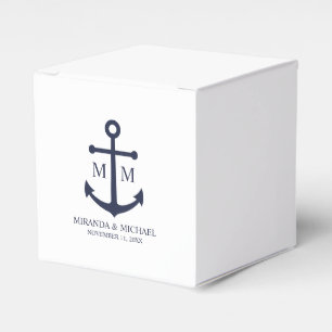 Ballotins Mariage Ancre bleu marine