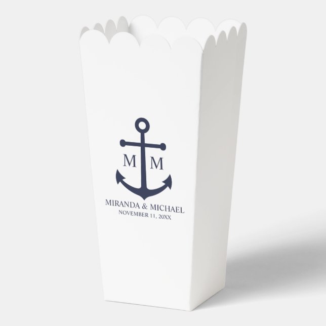 Ballotins Mariage Ancre bleu marine (Recto)