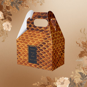 Ballotins mariage animal luxe peau de serpent sauvage