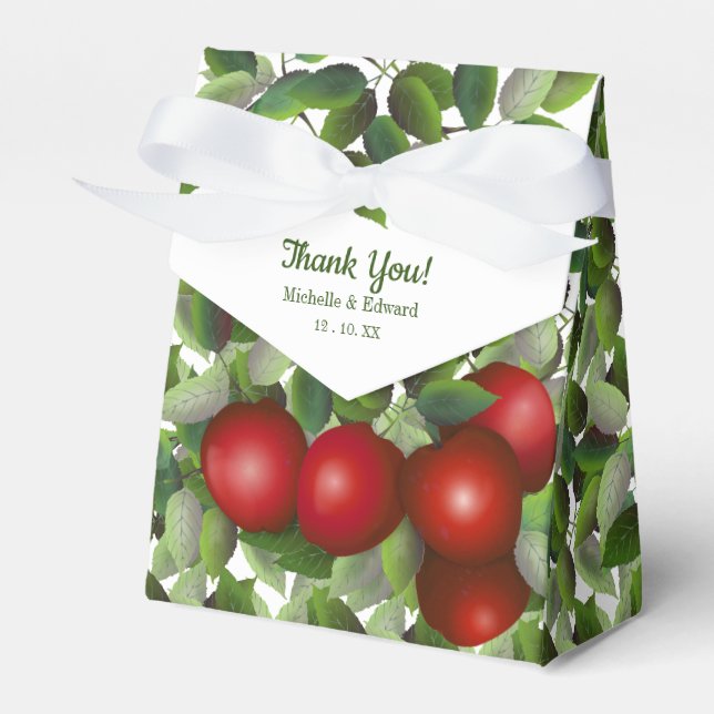 Ballotins Mariage aux Pommes Rouges | Merci (Verso)