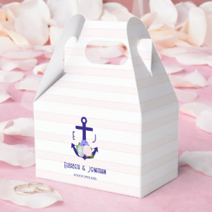 Ballotins Mariage aux rayures florales nautiques